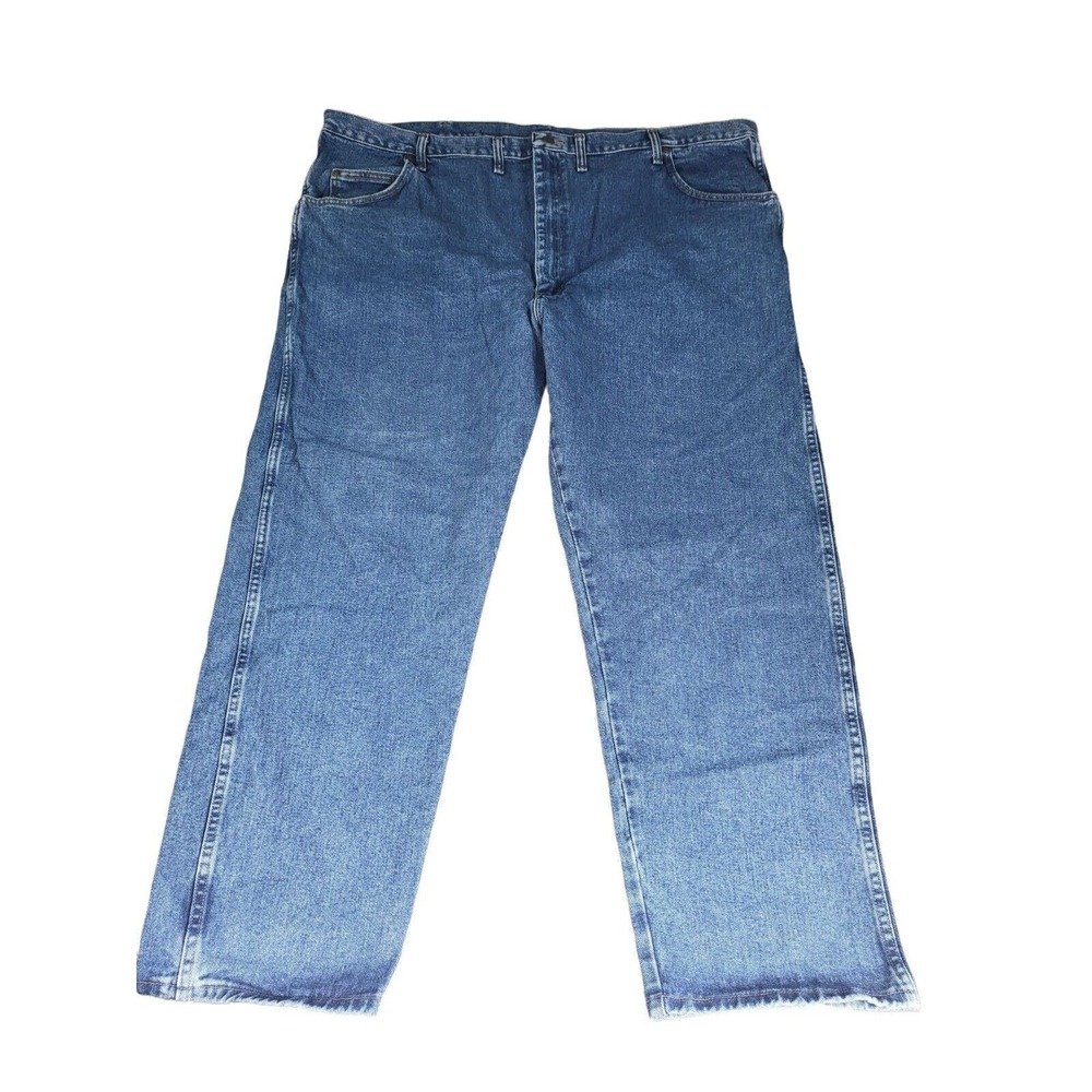 Wrangler Jeans 50x30 Mens Straight Leg High Rise Medium Wash Denim